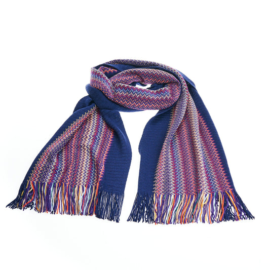 Geometric Pattern Luxe Fringe Scarf