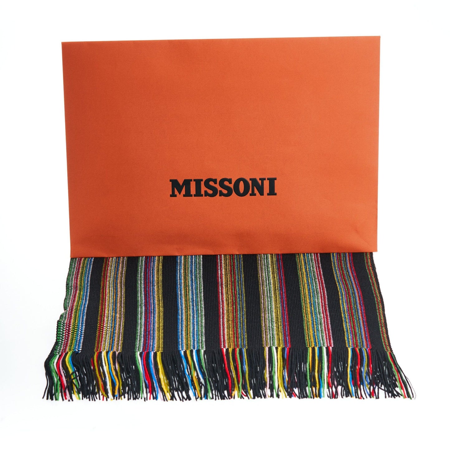 Geometric Pattern Fringed Luxury Scarf