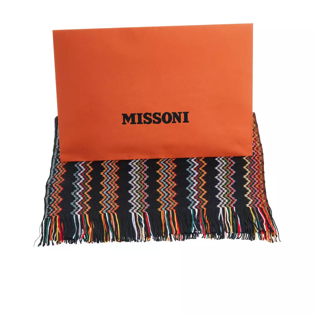 Geometric Patterned Fringe Scarf