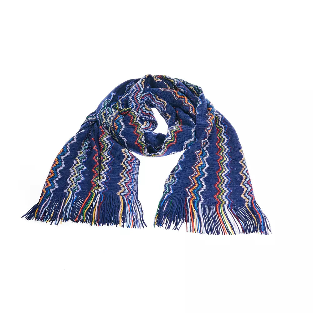 Geometric Fringe Scarf in Vibrant Hues