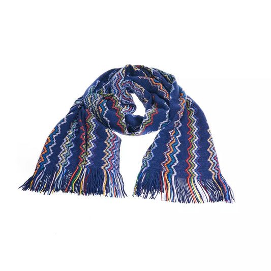Geometric Fringe Scarf in Vibrant Hues