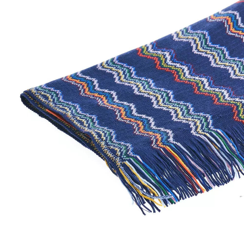 Geometric Fringe Scarf in Vibrant Hues