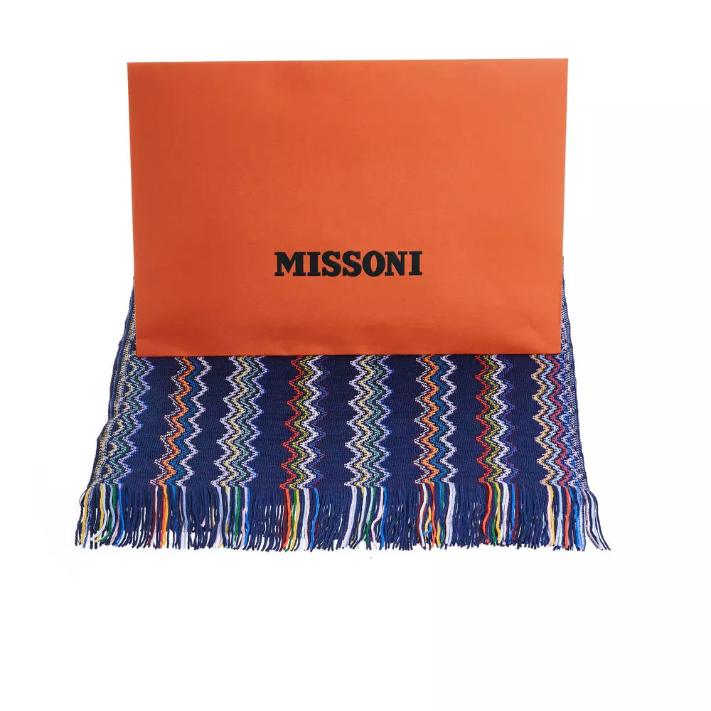 Geometric Fringe Scarf in Vibrant Hues