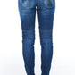 Chic Biker-Inspired Stretch Denim Jeans