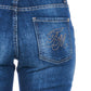 Chic Biker-Inspired Stretch Denim Jeans