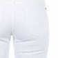 Chic Biker-Inspired White Stretch Denim Jeans