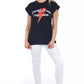 Chic Biker-Inspired White Stretch Denim Jeans