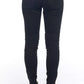 Elegant Biker Stretch Denim Jeans in Black