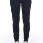 Elegant Biker Stretch Denim Jeans in Black