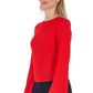 Chic Red Blouse with Flared Sleeves