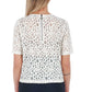 Chic White Perforated Faux-Leather Blouse