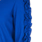 Chic Blue Blouse with Elegant 3/4 Sleeves