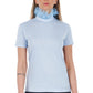 Elegant High Neck Lace-Trimmed Tee