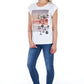 Chic White Front Print Tee