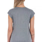 Chic Gray Printed Cotton Tee