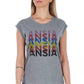 Chic Gray Printed Cotton Tee