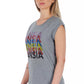 Chic Gray Printed Cotton Tee