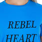 Chic Light Blue Graphic Tee