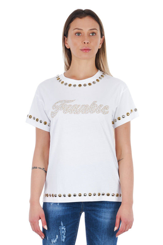 Embellished Rhinestone Logo Tee