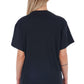 Chic Oversized Tee with Front Print Detail