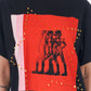 Chic Oversized Tee with Front Print Detail