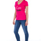 V-Neck Tee with Chic Front Print