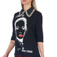Elegant Jewel Collar Sweatshirt