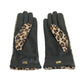Chic Leopard Print Leather Gloves