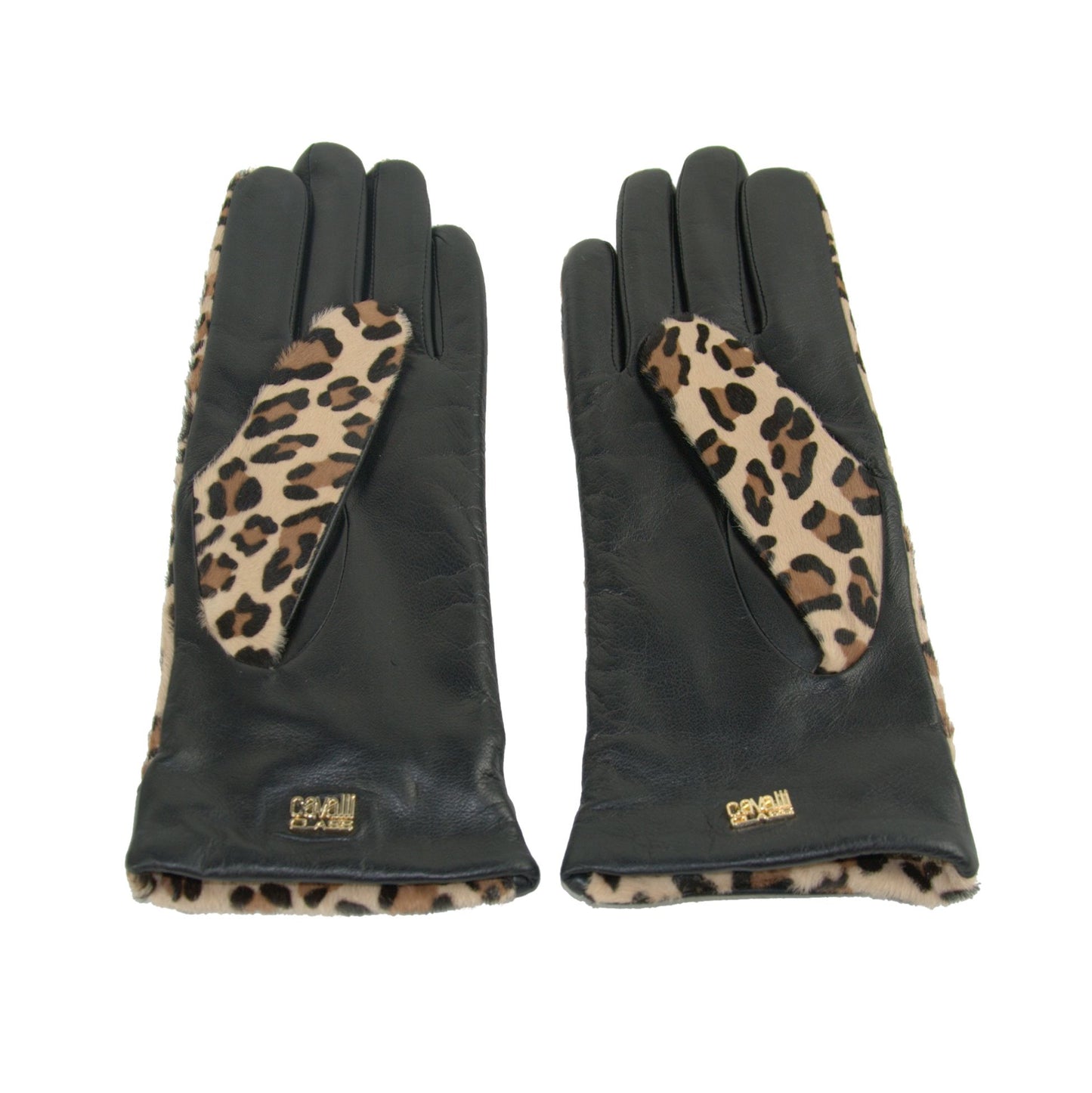 Chic Leopard Print Leather Gloves