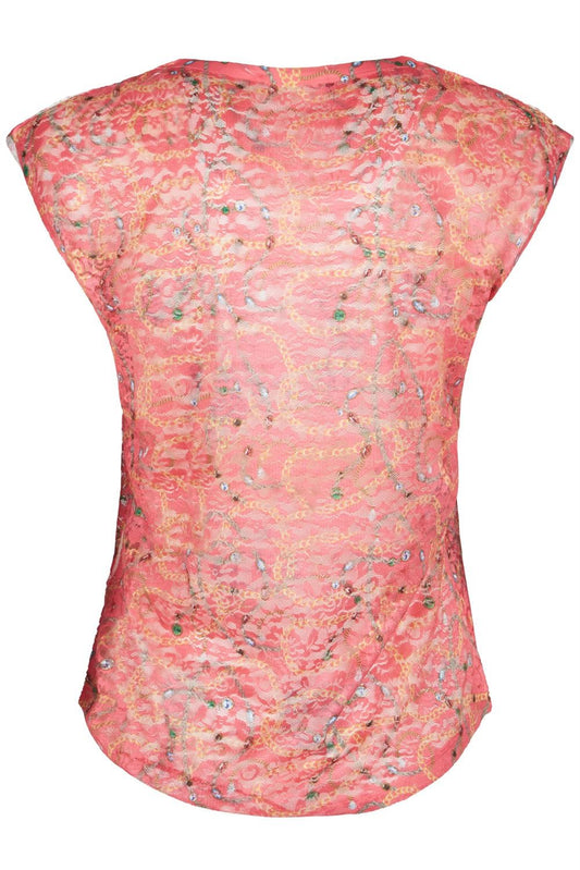 Chic Coral Sleeveless Women's T-Shirt