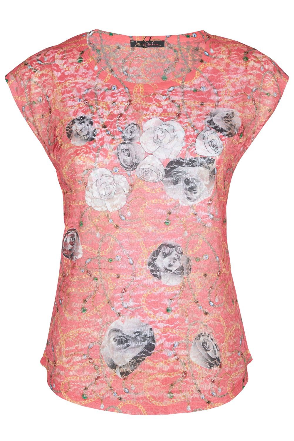 Chic Coral Sleeveless Women's T-Shirt