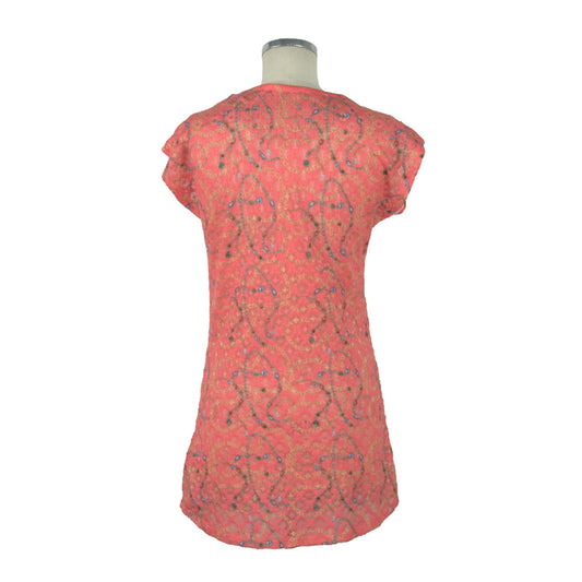 Chic Pink Sublimation Print Dress
