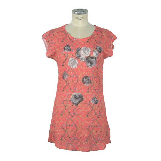 Chic Pink Sublimation Print Dress