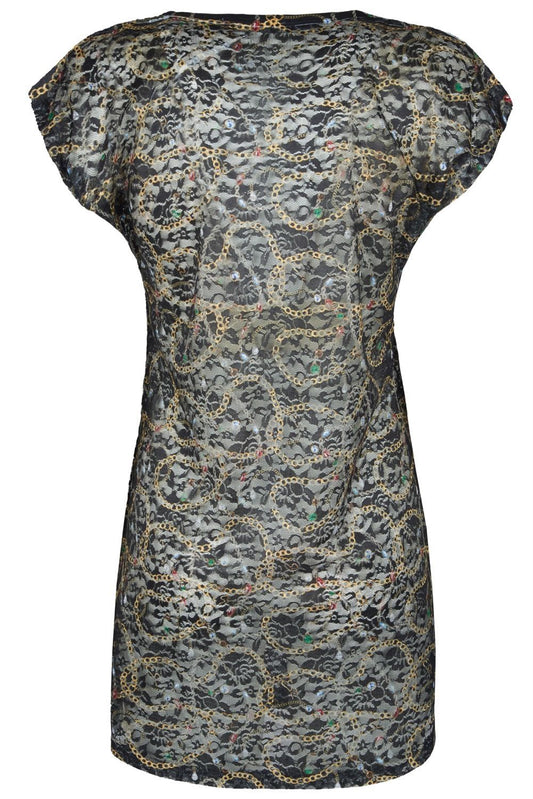 Chic Black Sublimation Print Dress