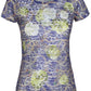 Chic Blue Sublimation Print Tee for Women