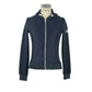 Chic Blue Polyamide Hooded Jacket