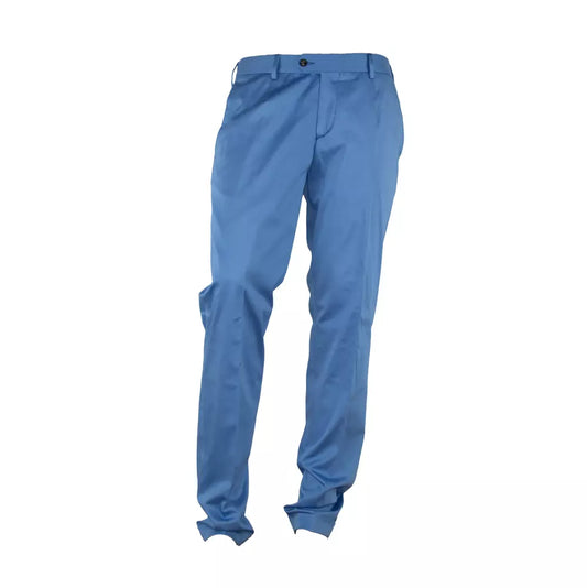 Elegant Light Blue Italian Summer Trousers