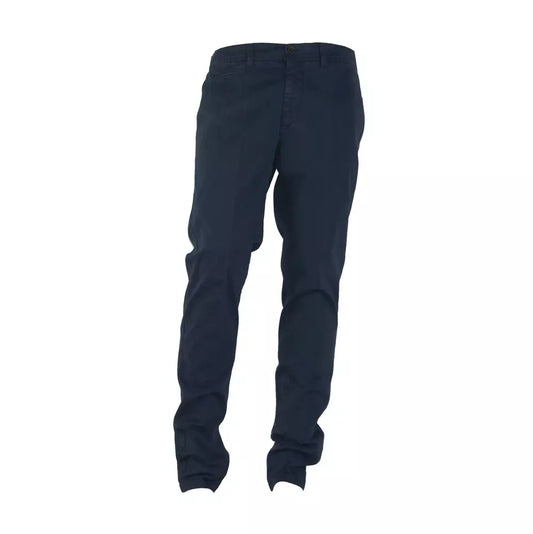 Elegant Blue Winter Trousers