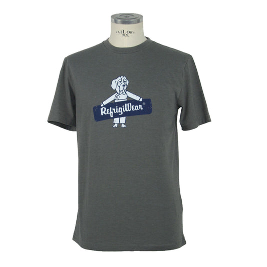 Reggie Crew Neck Logo Tee in Gray