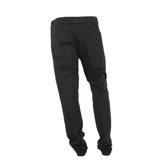 Elegant Summer Black Cotton Trousers
