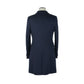 Elegant Italian Wool Coat in Lustrous Blue