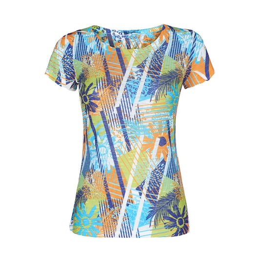 Vibrant Printed Women's Polyester T-Shirt