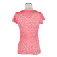 Floral Elegance Pink Polyester Top