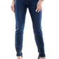 High-Waisted Slim Fit Blue Jeans