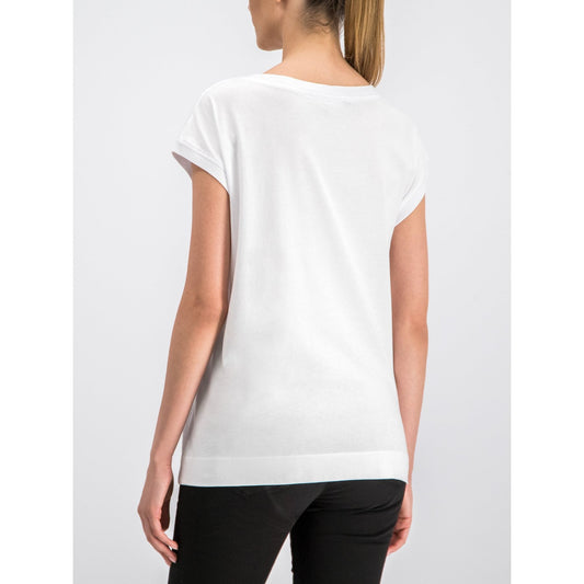 Embossed Stitched Cotton Tee for Women