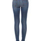 Chic Knee-Cut Skinny Blue Jeans for Women