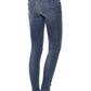 Chic Knee-Cut Skinny Blue Jeans for Women