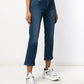 Chic Embellished Bootcut Cropped Jeans