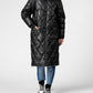 Metallic Glow Quilted Down Jacket with Hoodie