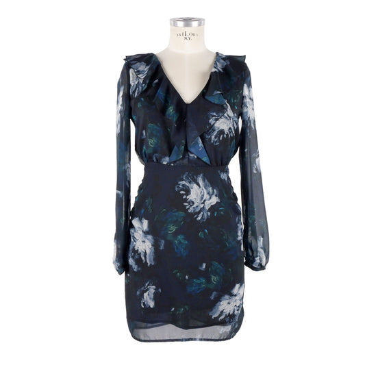 Elegant Floral Chiffon Ruffle Dress